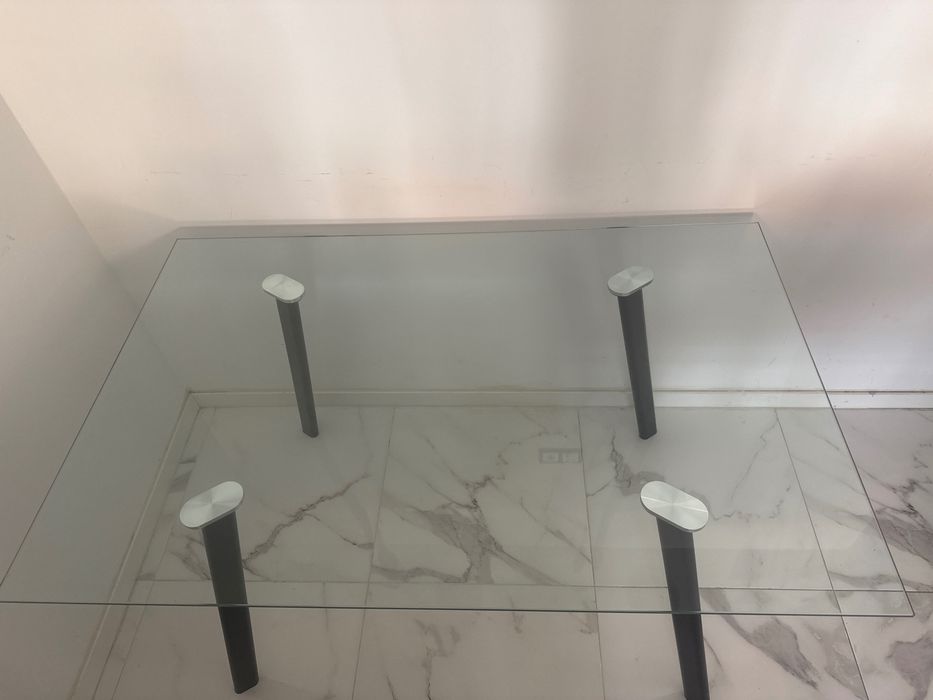 Mesa jantar de vidro