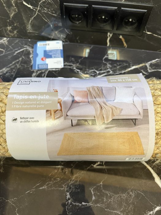 Джутовий натуральний килим Livarno 80x150 см. ковер, килимок,