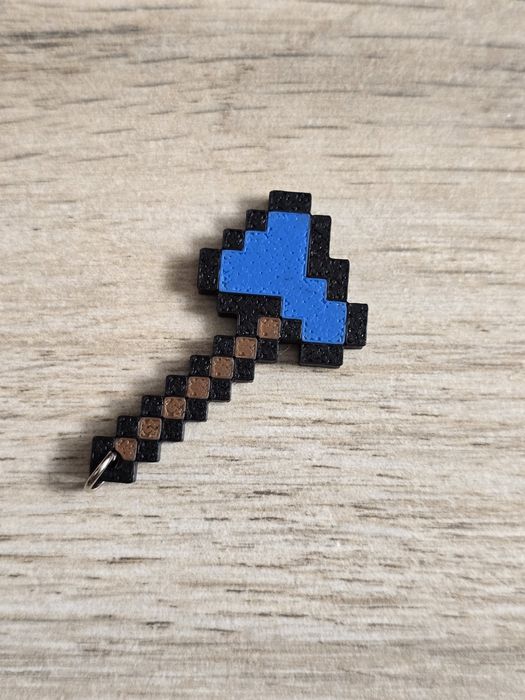 Breloczek Diamentowy Topur Minecraft 3d - Brelok Druk3d fidget