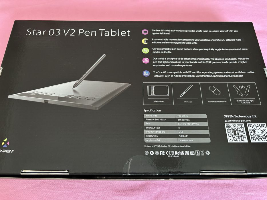 Tablet graficzny XP-PEN Tablet Star03 V2 12 cali 8