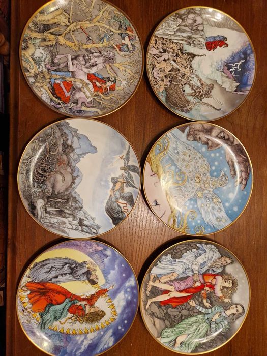 A Divina Comédia, Lima de Freitas - 9 pratos em porcelana SPAL