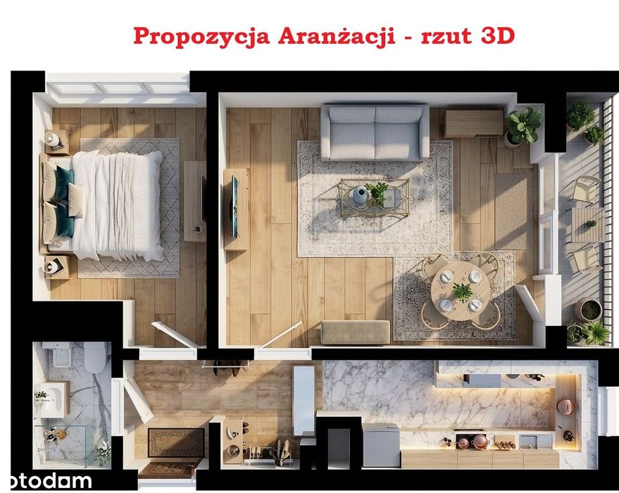 Pogoń, ul. Hallera – Przytulne 2 pokoje z balkonem.