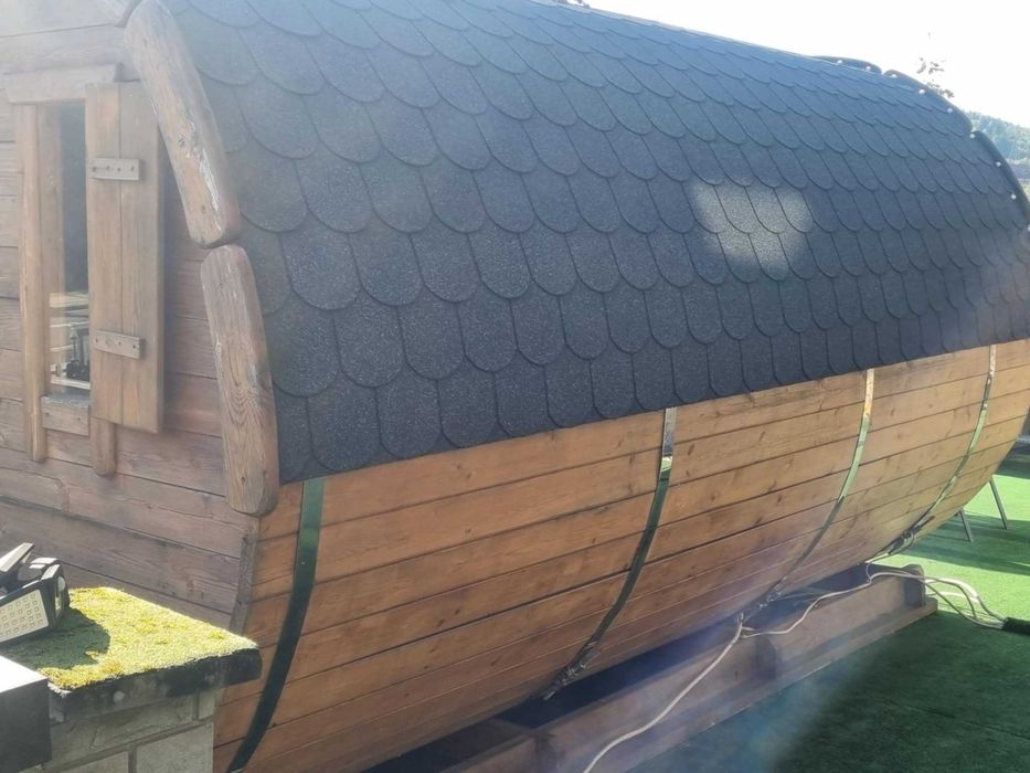 sauna beczka 4m/używana/okazja.