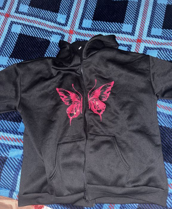 Зіп-худі з метеликом оверсайз