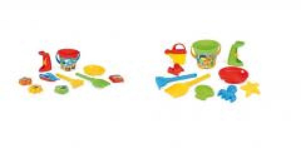 Komplet do piasku 10 elementów 2 wzory siatka,242x227 mm