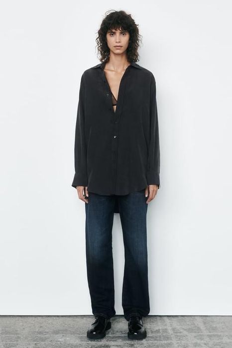 Шовкова сорочка zara zw collection