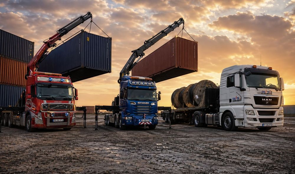 Usługi dźwigowe hds transport hds 25m  energetyka maszyny galsta