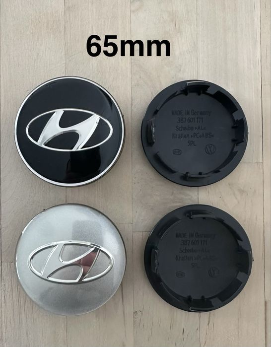 Conjunto 4 Centros Tampas Jantes Hyundai 56mm 58mm 60mm 65mm 68mm 75mm