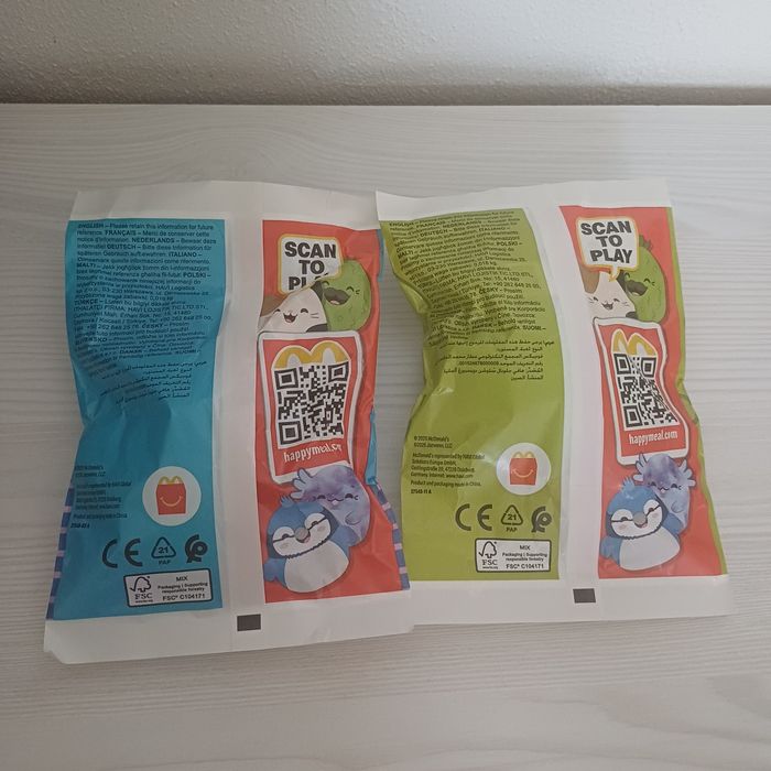 2x Squishmallows Mcdonalds ogórek i potwór happy meal nowe