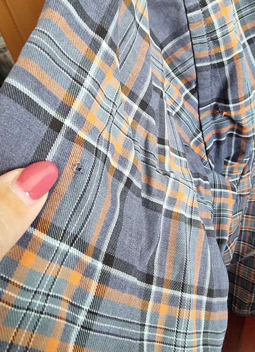 Camisa com padrão xadrez Dielmar 100% algodão, tamanho XL