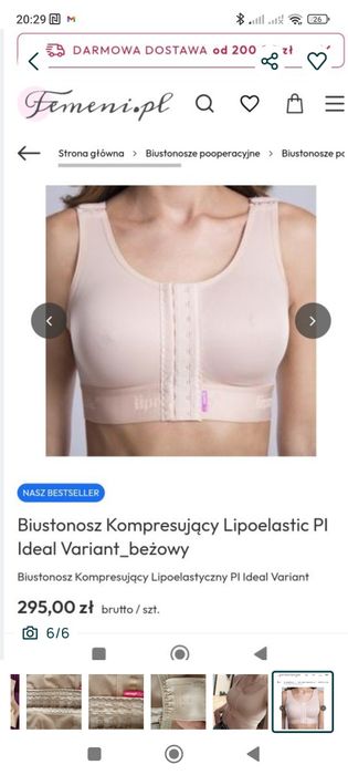 Korset pooperacyjnyj, biustonosz