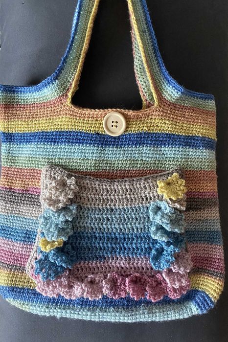 Torba duża handmade "Stokrotki"