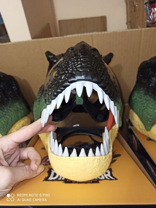 Маска голова динозавра раптора звук гарчання підсвічування динозавр