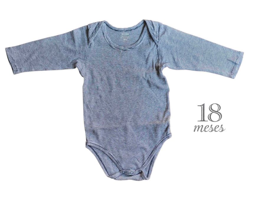 Body Riscas Azul Kiabi 18 meses