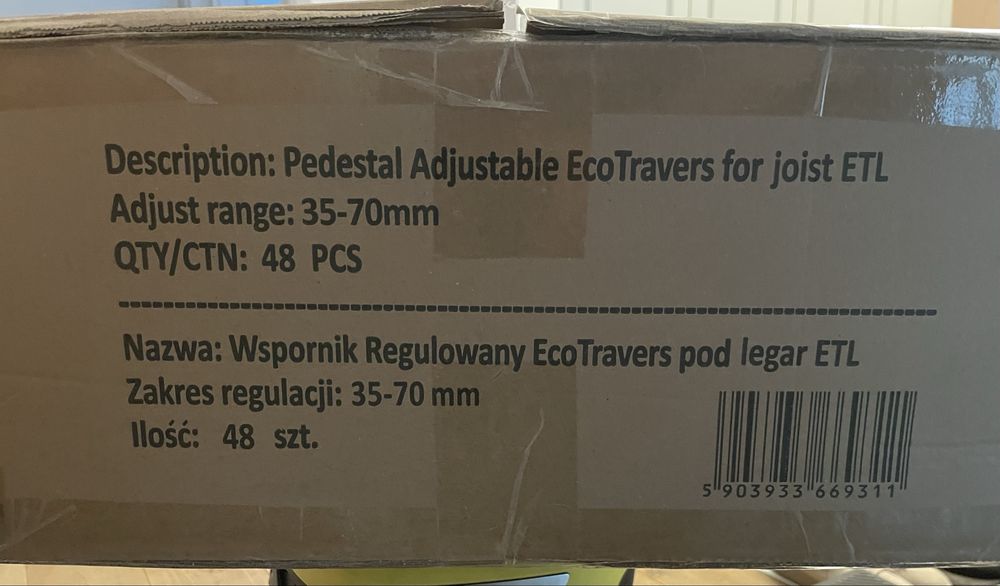 Wspornik Regulowany pod legar 35-70mm
