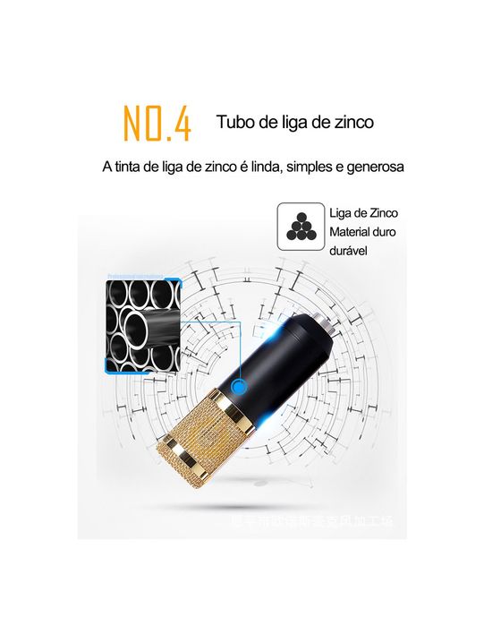 Microfone Condensador Profissional QA-T556