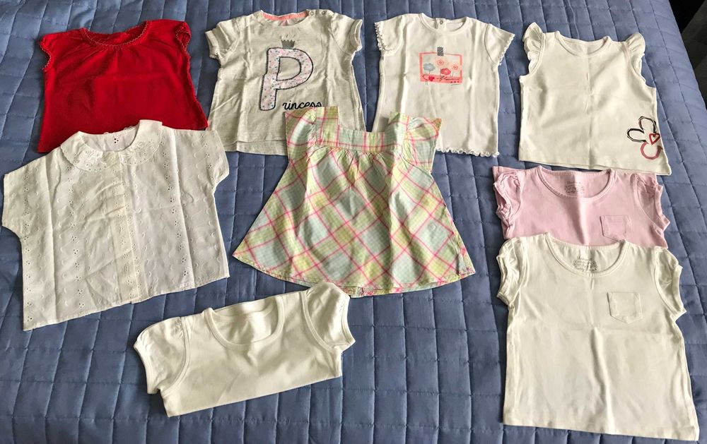 WIOSNA LATO zestaw ubrań dla dziewczynki r.86 40 szt bdb!