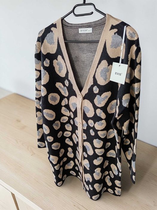 Płaszczyk wiosenny sweterkowy wiskoza