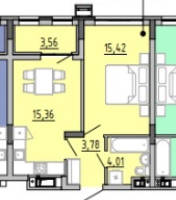 Продаж 1-кімнатної квартири в ЖК «Вежа»/42.13 м2 /вул.Б.Хмельницького