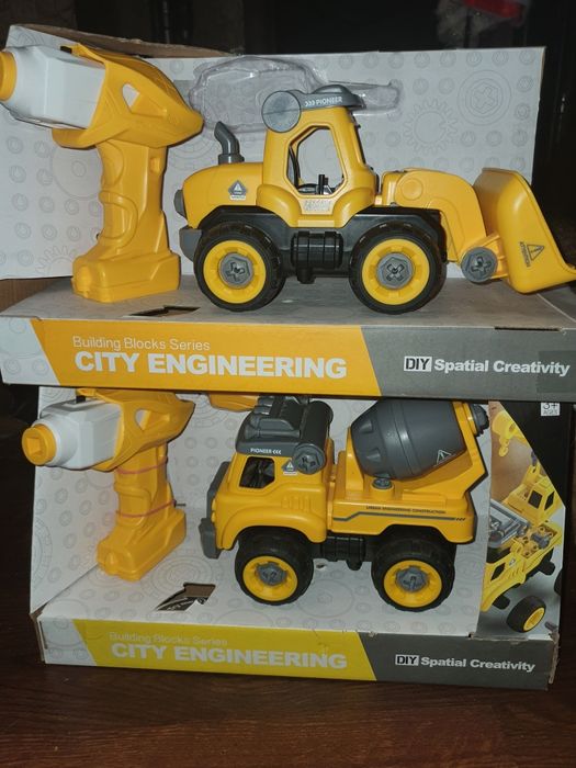 Ігровий набір DIY Spatial Creativity Бетонозмішувач та Екскаватор