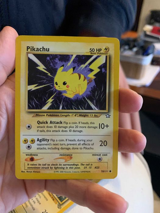 Carta Pokemon "Pikachu Base set" (jungle) em óptimo estado