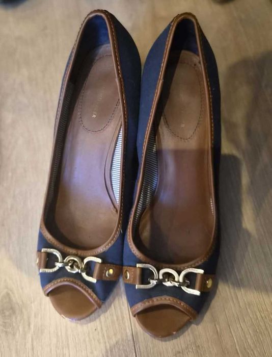 Tekstylne espadryle na koturnach  Tommy Hilfiger