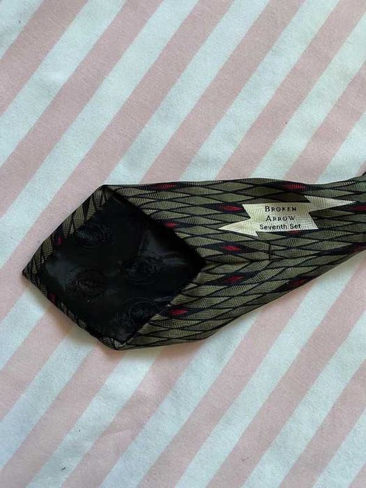 Jedwabny krawat w romby Grateful Dead