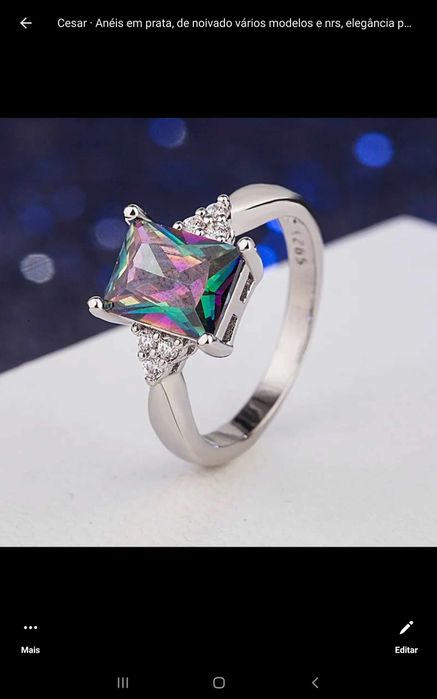 Fio a lágrima e brincos iguais, alianças de comprimisso