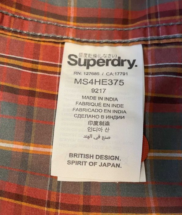 Koszula męska Superdry - długi rękaw - rozmiar Medium.