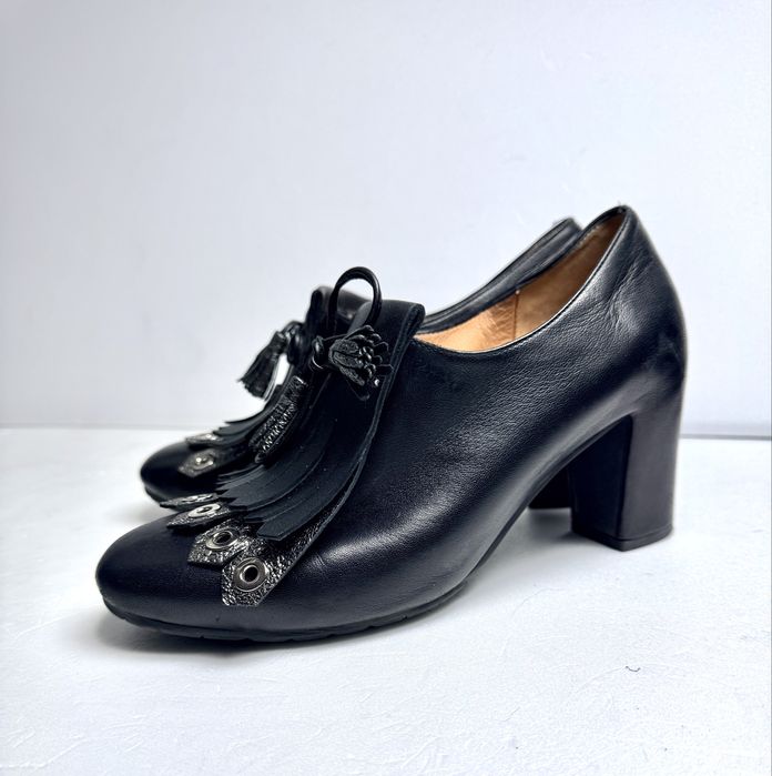 Botki skórzane czarne Masami r. 38  styl vintage retro