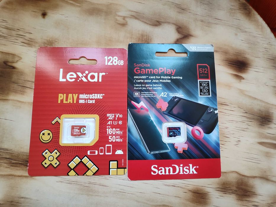 Karta pamięci Sandisk Gameplay MicroSDXC 512GB +Karta Lexar Play 128GB