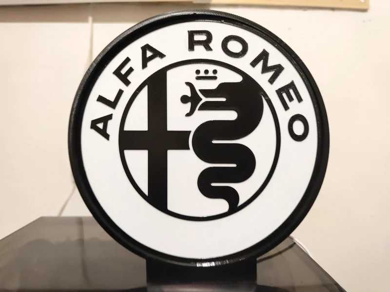 Lightbox Luminaria decorativa Alfa Romeo v2