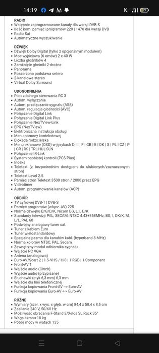 Telewizor xelos Loewe 32 cale