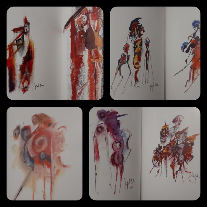 livro de arte: "Acrílicos sobre papel de Miguel Barbosa"