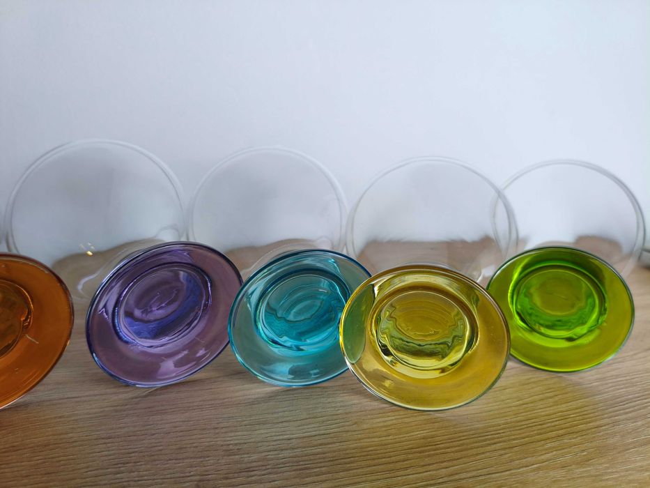 Pucharki na desery lody z kolorowym dnem zestaw 6szt