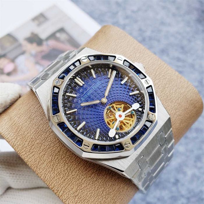 Годинник автоматичний Audemars Royal Oak Foam Tourbillion blue