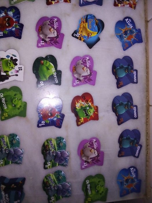 Conjunto de Cartas/Cromos Angry Birds