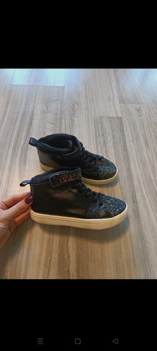 Buty za kostkę błyszczące