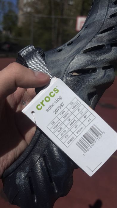 Чоловічі crocs navy Крокси ECHO CLOG темно сині 207937 UNISEX