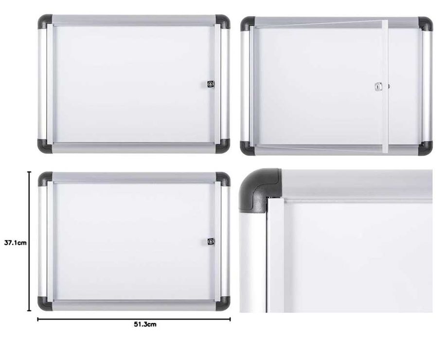Bi-Office vitrine magnética com fechadura