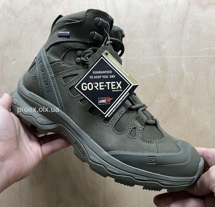 Salomon Quest 4D GTX Olive Gore-Tex | Тактичні берці | Військові черевики ЗСУ | Тактические ботинки Salomon | 42,43