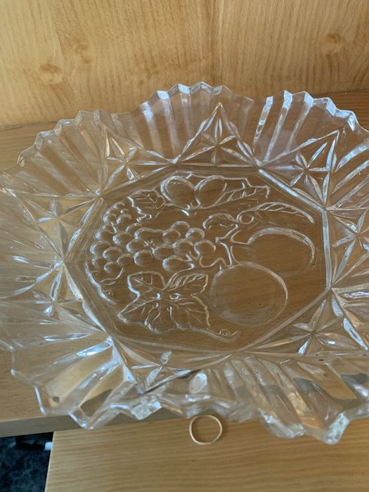 Prato grande de vidro