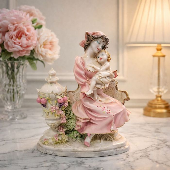 Элегантная статуэтка «Мать и дитя» • 21 см • Итальянская классика