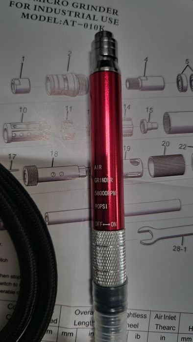 Retificadora pneumatica 58000RPM