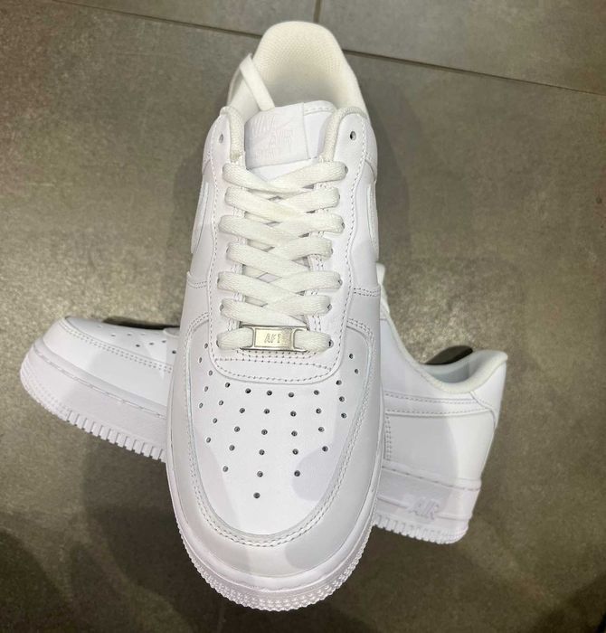 Buty Nike air force 1 cale biale NOWE meskie 42