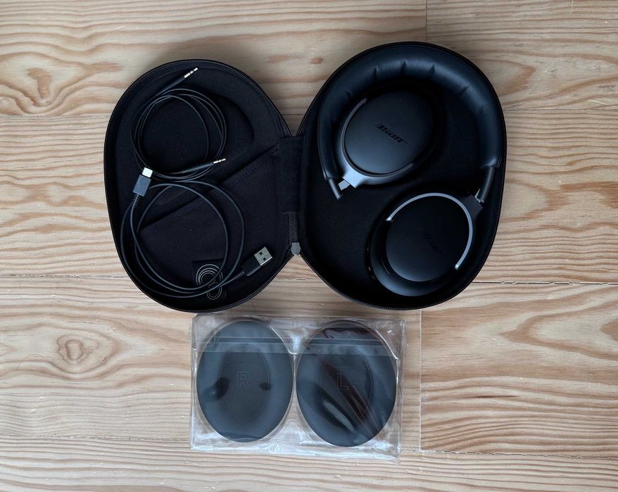 Bose QuietComfort Ultra Auscultadores (Gen 1) + Almofadas de Substituição Novas + Tudo Acessórios