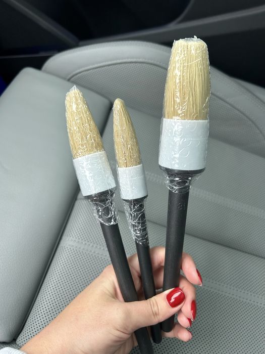 Набір пензлів для детейлінгу авто (3 шт. набір)