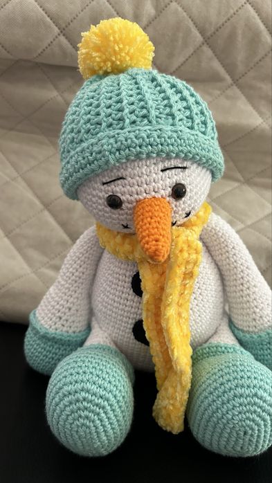 Boneco de neve amigurumi