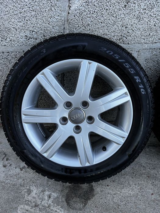 Alufelgi R16 5x112 Audi A3 A4 opony zimowe 205/55/16