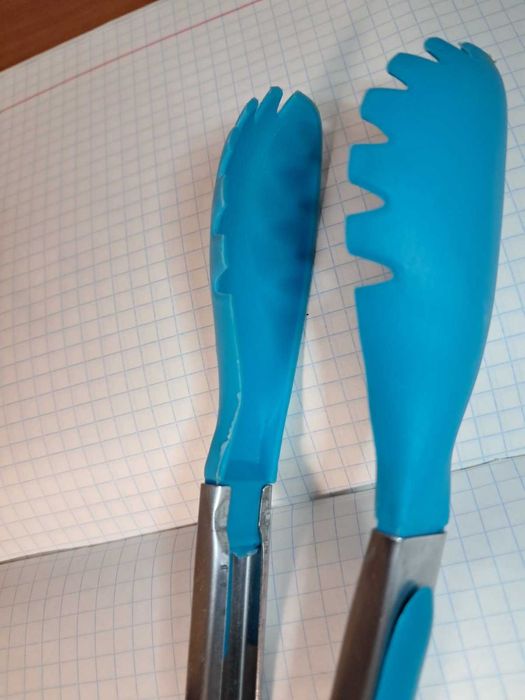 Щипці кухонні силіконові з ручкою з нержавіючої сталі 26см